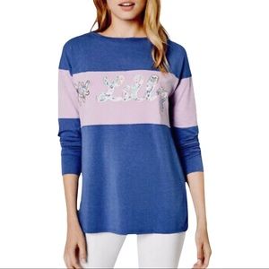 Lilly Pulitzer Finn top Happy as A Clam Purple XL